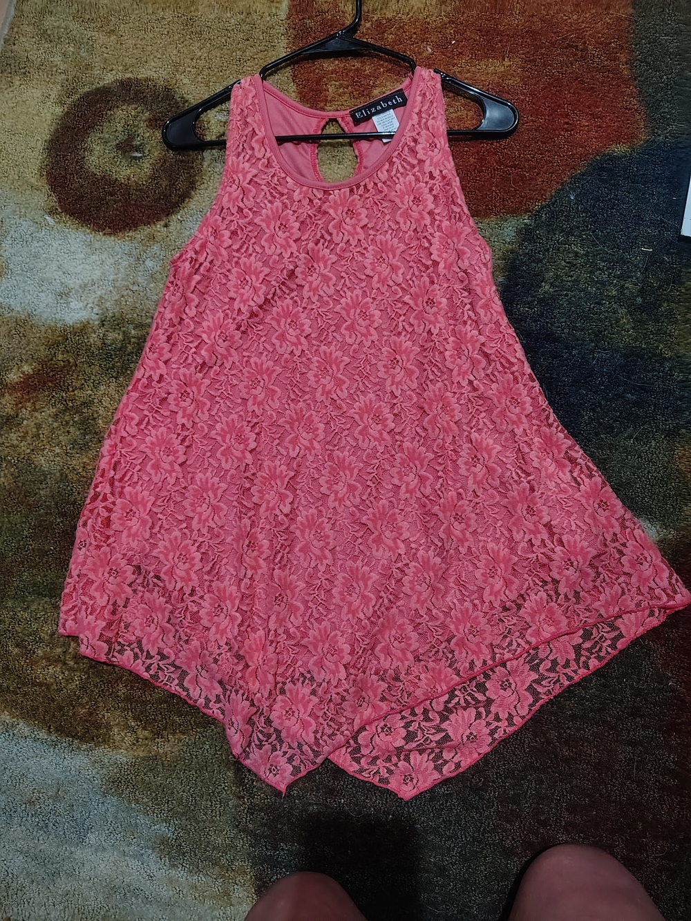 Elizabeth Coral Pink Lace Top